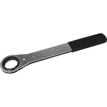 Flat Box End Ratcheting Wrench, 1-5/8 In Opening, Ratcheting, 15.5 In Lg, 12-point