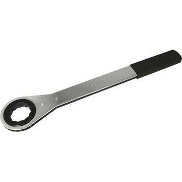 Flat Box End Ratcheting Wrench, 1-11/16 In Opening, Ratcheting, 19 In Lg, 12-point