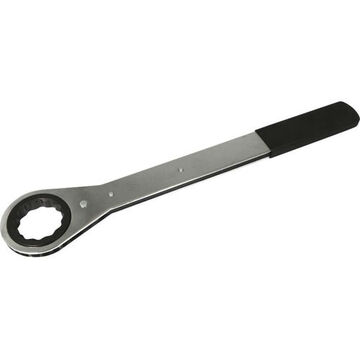 Flat Box End Ratcheting Wrench, 1-7/8 In Opening, Ratcheting, 19 In Lg, 12-point