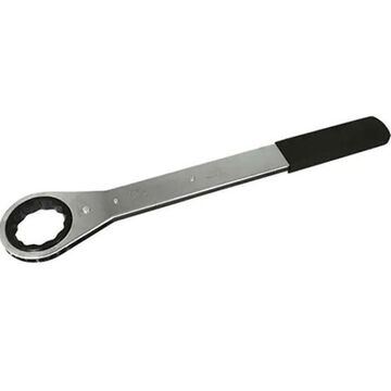 Flat Box End Ratcheting Wrench, 2 In Opening, Ratcheting, 19 In Lg, 12-point