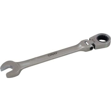 Flex Head Ratcheting Wrench, 5/16 In Opening, Ratcheting, 5.62 In Lg, 12-point, Stainless Steel