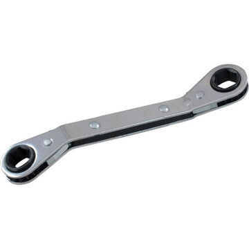 Box End Ratcheting Wrench, 1/4 X 5/16 In Opening, Ratcheting, 4-1/4 In Lg, 6-point, Steel