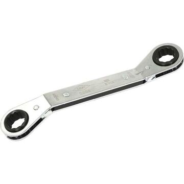 Box End Ratcheting Wrench, 5/8 X 11/16 In Opening, Ratcheting, 8 In Lg, 12-point