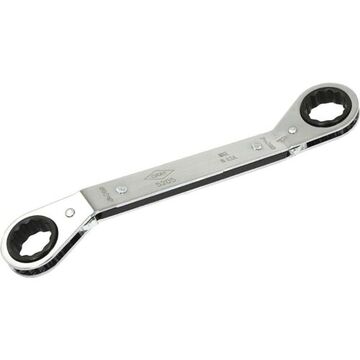 Box End Ratcheting Wrench, 3/4 X 7/8 In Opening, Ratcheting, 9-1/4 In Lg, 12-point