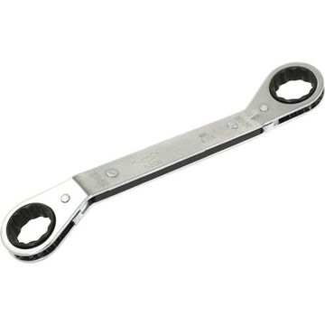 Box End Ratcheting Wrench, 13/16 X 15/16 In Opening, Ratcheting, 9-1/4 In Lg, 12-point