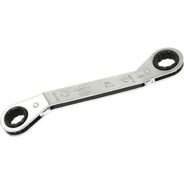 Box End Ratcheting Wrench, 5/8 X 3/4 In Opening, Ratcheting, 8 In Lg, 12-point
