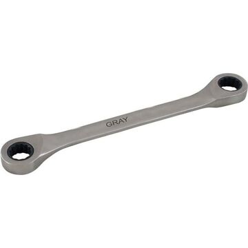 Box End Fixed Head Ratcheting Wrench, 8 X 9 Mm Opening, Ratcheting, 144 Mm Lg, 12-point, Stainless Steel