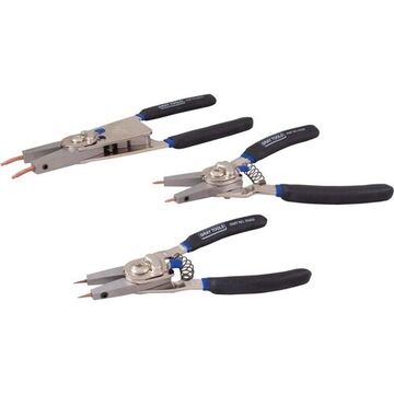 Snap Ring Plier Set, 6 in, 8 in and 10 in Internal and External Snap Ring Pliers, 3-Piece