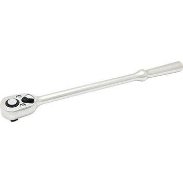 Quick Release Ratchet, Chrome, 1/2 in Drive, 15 in lg, 40-Teeth, Thinner