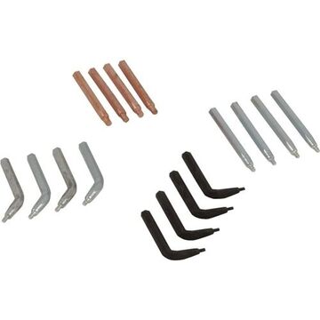 Heavy-Duty Plier Tip Kit, 0.12 in Tip, 15, 45 and 90 deg Tip Angle