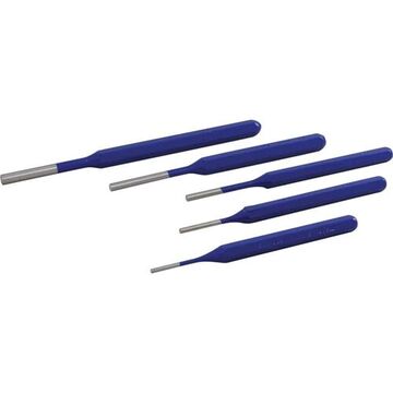 Pin Punch Set, 5-Piece, 1/8, 5/32, 3/32, 3/16, 1/4 in