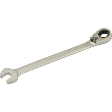 Reversible Ratcheting Wrench, 7/16 In Opening, Ratcheting, 6.57 In Lg, 12-point, Steel