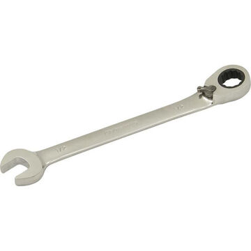 Reversible Ratcheting Wrench, 1/2 In Opening, Ratcheting, 7.05 In Lg, 12-point, Steel