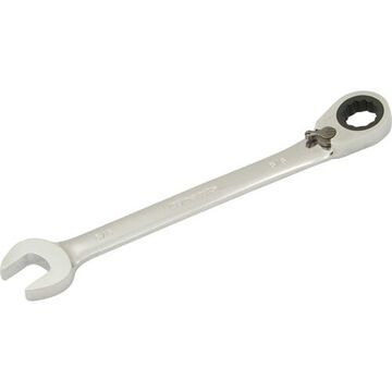 Reversible Ratcheting Wrench, 5/8 In Opening, Ratcheting, 8.46 In Lg, 12-point, Steel