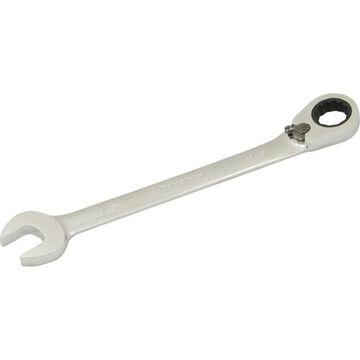Reversible Ratcheting Wrench, 11/16 In Opening, Ratcheting, 9.13 In Lg, 12-point, Steel