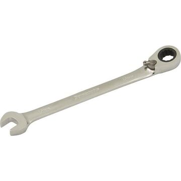 Reversible Ratcheting Wrench, 10 Mm Opening, Ratcheting, 6.22 In Lg, 12-point, Steel