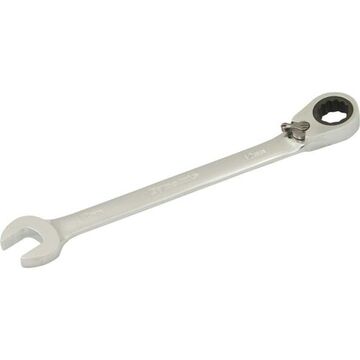 Reversible Ratcheting Wrench, 12 Mm Opening, Ratcheting, 6.81 In Lg, 12-point, Steel