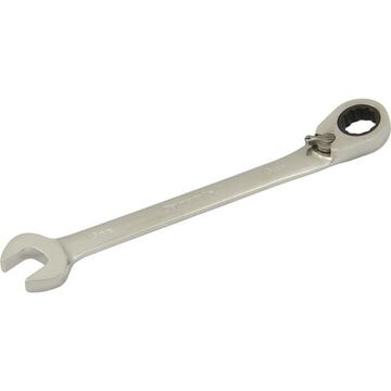 Reversible Ratcheting Wrench, 13 Mm Opening, Ratcheting, 7.05 In Lg, 12-point, Steel