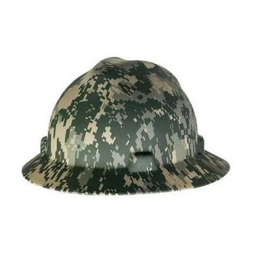 Slotted Protective Cap, 6-1/2 to 8 in Fits Hat, Camouflage, Polyethylene, 4-Point Ratchet, E