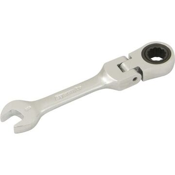 Flex Head Ratcheting Wrench, 8 Mm Opening, Ratcheting, 3.66 In Lg, 12-point, Steel