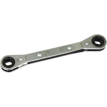 Flat Box End Ratcheting Wrench, 11 X 12 Mm Opening, Ratcheting, 171 Mm Lg, 6-point