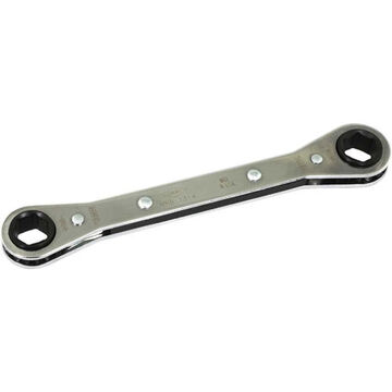 Flat Box End Ratcheting Wrench, 13 X 14 Mm Opening, Ratcheting, 171 Mm Lg, 6-point