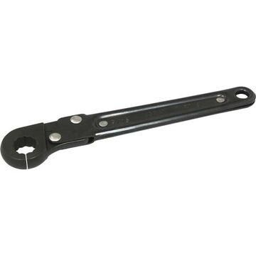 Tube Ratcheting Wrench, 9/16 In Opening, Ratcheting, 7-1/4 In Lg, 12-point