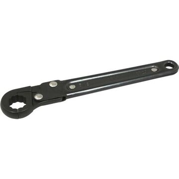 Tube Ratcheting Wrench, 5/8 In Opening, Ratcheting, 7-1/4 In Lg, 12-point