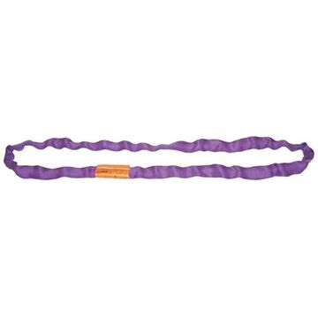 Endless Round Sling, 4 ft lg, 2600 lb, Polyester, Purple