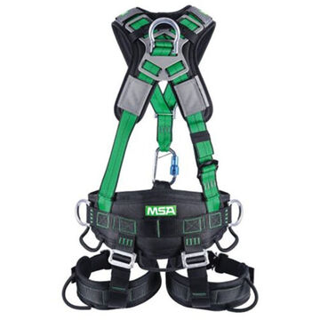 Safety Harness Full-body Suspension, Small, 310 Lb, Green, Polyester