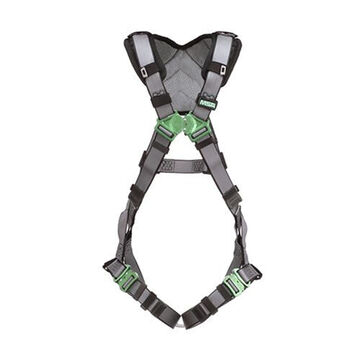 Full-Body Standard Safety Harness, Extra Large, 400 lb, Gray, Polyester