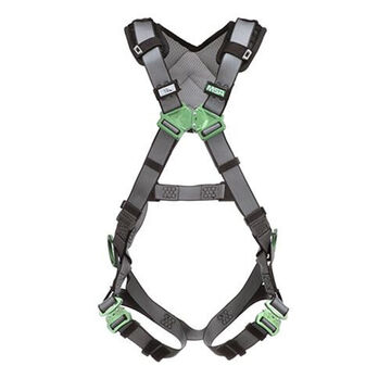 Full-Body Standard Safety Harness, Extra Small, 400 lb, Gray, Polyester