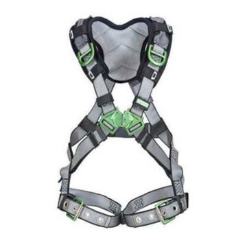Full-Body Safety Harness, Super Extra Large, 400 lb, Gray, Polyester