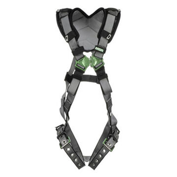 Full-Body Standard Safety Harness, Super Extra Large, 400 lb, Gray, Polyester