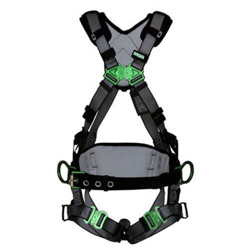Safety Harness Construction Full-body, Extra Large, 400 Lb, Gray, Polyester