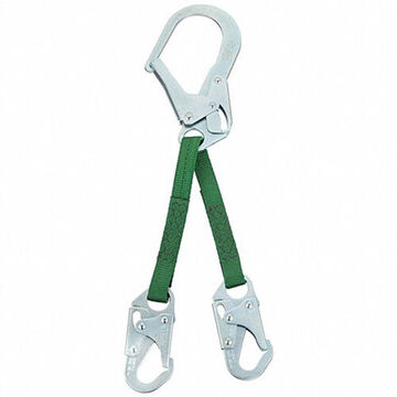 Rebar Assembly, 310 lb Capacity, Polyester/Plastic Lanyard, Stainless Steel Snap Hook, Green