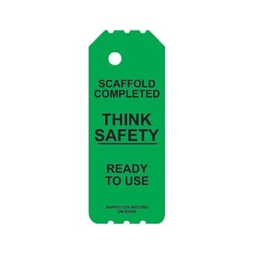 Tag Laminated Scaffold, 8 In Ht, 3.25 In Wd, Green, Synthetic