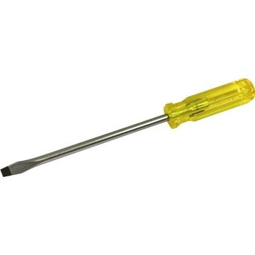 Screwdriver, Slotted Cabinet, 0.055 x 1/2 in Point, 12 in Shank, Plastic, 16-3/4 in lg