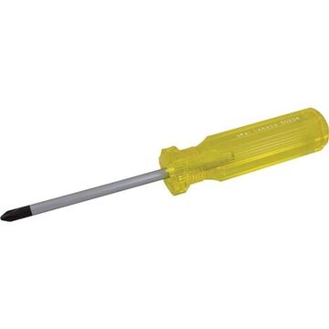 Screwdriver, Phillips, #0 Point, 2-3/8 in Shank, Plastic, 5-5?16 in lg