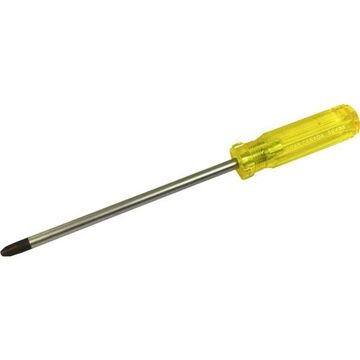 Screwdriver, Phillips, #4 Point, 8 in Shank, Plastic, 8 in lg