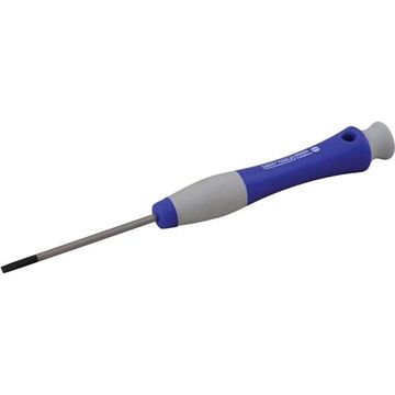 Screwdriver Precision, Cabinet, 5/64 In Point, 2-3/8 In Shank, Rubber, 6-1/2 In Lg