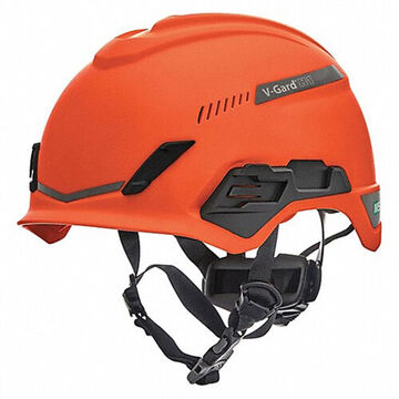 Casque de sécurité, s'ajuste au chapeau 6-1/2 à 8 po, orange, polyéthylène haute densité,  Fas-Trac® III cliquet pivotant, E