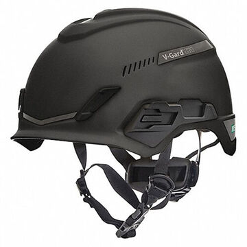 Casque de sécurité, s'ajuste au chapeau 6-1/2 po à 8 po, polyéthylène haute densité, Fas-Trac® III cliquet pivotant, E, noir