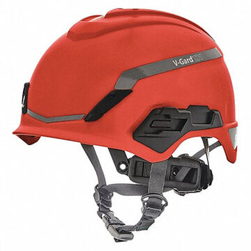 Safety Helmet, 6-1/2 To 8 In Fits Hat, Red, High Density Polyethylene, Fas-trac® Iii Pivot Ratchet, E