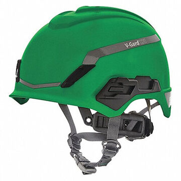 Casque de sécurité, s'ajuste au chapeau 6-1/2 à 8 po, vert, polyéthylène haute densité, Fas-Trac® III cliquet pivotant, E