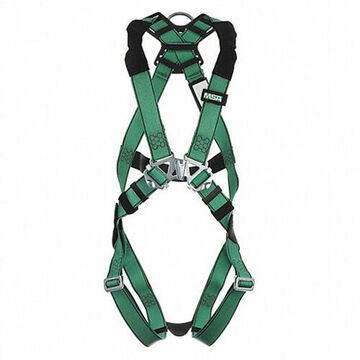 Harness Full-body Safety, Extra Small, 400 Lb, Green, Polyester