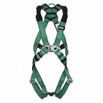 Safety Harness Full-body, Super Extra Large, 400 Lb, Green, Polyester