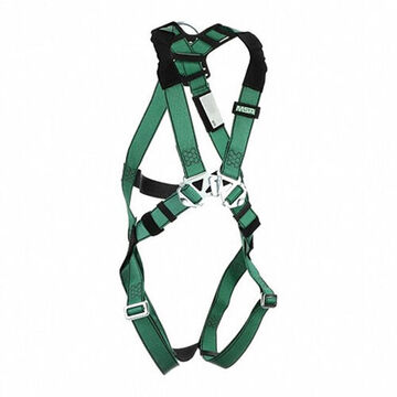Full-Body Safety Harness, Super Extra Large, 400 lb, Green, Polyester