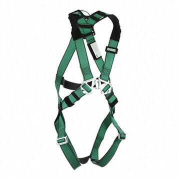 Safety Harness Full-body, Super Extra Large, 400 Lb, Green, Polyester