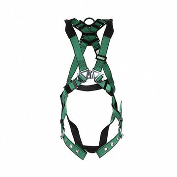 Harness Full-body Safety, Super Extra Large, 400 Lb, Green, Polyester